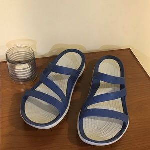 Crocs Kadee II Sandals Blue/grey Women's Size 8